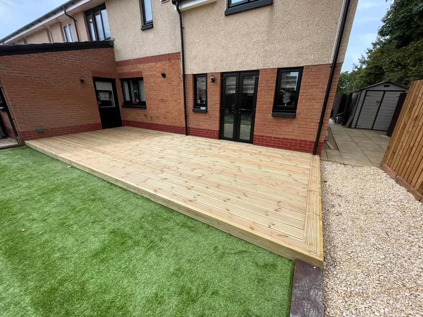 Timber decking installation in Stevenston, Ayrshire